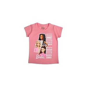 Barbie, T Shirt, Gar&ccedil;on, Fille, (4 &agrave; 10 Ans), Polo, D&eacute;bardeur, Chemise, Imprim&eacute;, V&ecirc;tements, Unisexe, Enfants, Sport, Respirant, Mod&egrave;le Bar 5202459 S2-8A, Rose