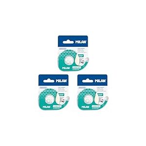 MILAN Blister distributeur ruban adh&eacute;sif invisible mate 19 mm x 33 m (Lot de 3)