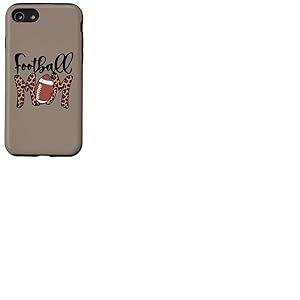 Football Mom Leopard American Football Mothers Day Mom Mama Coque pour iPhone SE (2020) / 7/8