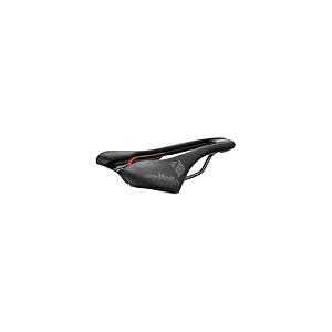 Selle Italia SLR Boost KC TM Superflow - Selle V&eacute;lo Route Classique, Gel Confort, Trou Superflow, Cadre Chrome-Mangan&egrave;se - Taille L3, Noir/Rouge