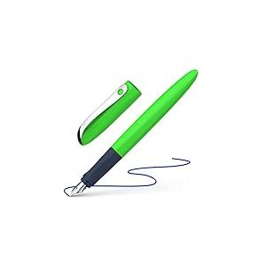 Schneider 162114 Wavy Stylo plume (pour droitiers et gauchers, avec plume d&eacute;butante), vert