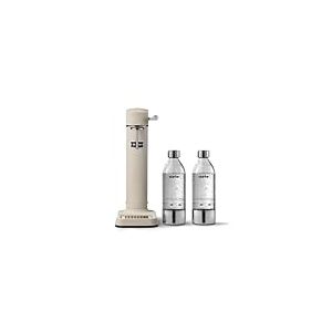 Aarke Carbonator 3, Machine à Soda avec 2 x Bouteilles d'eau (800ml), Finition Sand