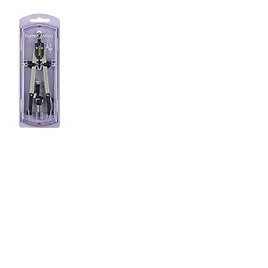 Faber-Castell 32722-8-L-P - Compas à réglage rapide avec vis centrale - Articulations sur les deux bras et accessoires de rechange - Couleur lavande pastel
