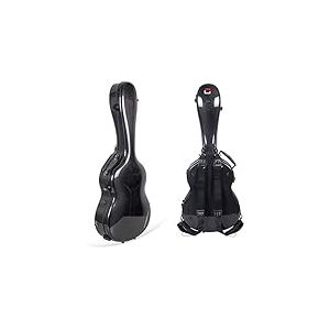 Étui rigide Air Carbon pour guitare classique 4/4 | Carbone 3K brillant véritable, serrure TSA, rembourrage ajustable, housse de protection – Obsidian Black