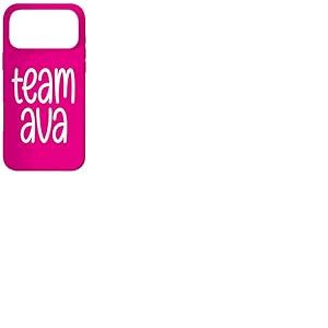 Team Ava Girls Nom Fille Sportive Petite-Fille Maman Coque pour iPhone 17 Pro Max