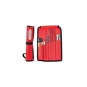Oregon Kit d'affûtage Universel pour Champ de tronçonneuse – Contient des Limes Rondes de 5/32", 3/16" et 7/32", Lime Plate de 15,2 cm, poignée, Instructions de classement et Sac de Voyage (617067)