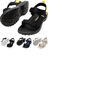 CRESSI Pete Sandal Black/Yellow 39 - Sandale Unisex Idéal pour les journées d'été à la Plage, Conçue pour le Confort et la Praticité en Milieu Aquatique, Noir/Jaune, 39