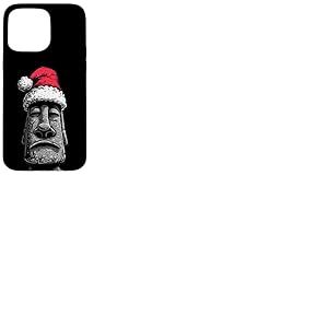 Costume de Statue de Moai drôle au Look de Noël Coque pour iPhone 15 Pro Max
