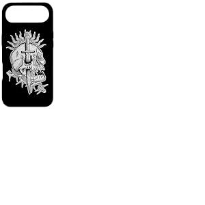 Crâne Dague Flames Couronne d'épines Tatouage Flash Coque pour iPhone Air