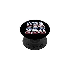 Drapeau am&eacute;ricain am&eacute;ricain am&eacute;ricain 250 Ans 4 Juillet PopSockets PopGrip Adh&eacute;sif