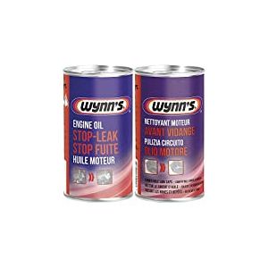 Wynn's Stop Fuite Huile Moteur, Traitement Huile Moteur 325 ML & Nettoyant Moteur Avant Vidange, Additif Diesel et Additif Moteur Essence 325ml