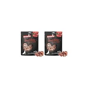 Rosewood Steak Bites B&oelig;uf & Colin &ndash; Friandise Tendre pour Chien, Riche en Viande et Poisson, pour l&rsquo;entra&icirc;nement, sans c&eacute;r&eacute;ales ni Gluten, sans additifs artificiels, 100 g (Lot de 2)