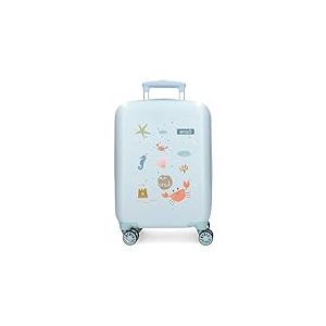 Enso Mr Crab Valise pour Enfant, fabriqu&eacute;e en ABS, Roues Doubles &agrave; Rotation multidirectionnelle, Fermeture &agrave; Combinaison lat&eacute;rale pour Voyager en Toute s&eacute;curit&eacute;, Plusieurs fa&ccedil;ons de l'utiliser, Bleu,
