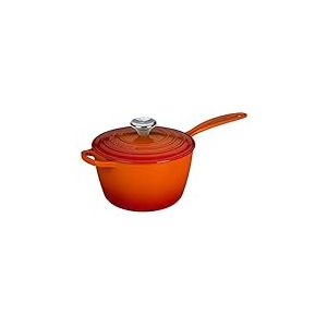 Le Creuset Casserole en Fonte Émaillée Signature avec Poignée Thermorésistante et Couvercle, 20 cm, 3 L, Volcanique, 21181200902430