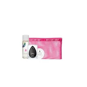 Beautyblender Clean It Easy Set – Kit de nettoyage pour éponge de maquillage avec nettoyant liquide et solide, mélangeur professionnel et sac de voyage en maille – pour éponges et pinceaux