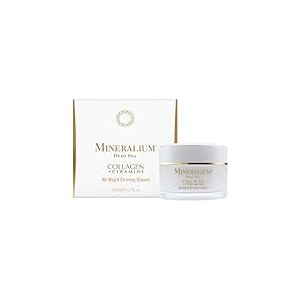 Mineralium - Crème de Nuit Raffermissante au Collagène Hydrolysé et Céramides - Anti-Âge, Lisse et Hydrate - Beurre de Karité, Squalane, Minéraux de la Mer Morte - 50ml