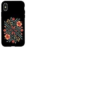 Mandala floral Boho Botanique Nature Calm Vibes Art Coque pour iPhone X/XS
