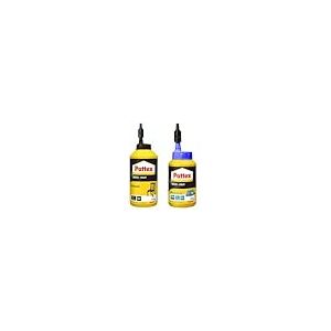 Pattex Bois Classic, colle à bois hautement résistante, colle vinylique pour montage, assemblage, 750 g & Bois Hout Waterproof, Biberon de colle à bois résistante, Colle vinylique, 250 g