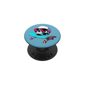 Tête de Mort pour Skateboarder/Skater tête de Mort PopSockets PopGrip Adhésif