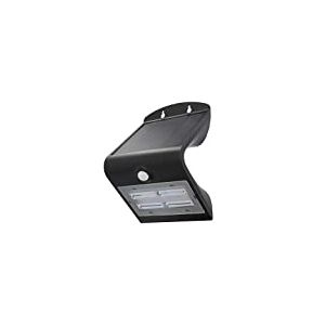 Unitec Applique murale solaire LED avec détecteur de mouvement 120° | 3,2 W | 400 lm | 4000 K | Lampe solaire d'extérieur | Protection contre les éclaboussures IP65 | Noir | Classe énergétique A++
