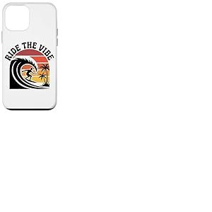 Chemise Ride The Vibe T-Shirt Graphique Cool Retro Surf Wave Sunset Coque pour iPhone 12 Mini