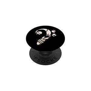 Cr&acirc;ne Basse Guitare Joueur Musicien Musical Joueur Clef PopSockets PopGrip Adh&eacute;sif