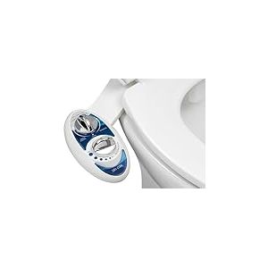 Luxe Bidet Neo 185 &ndash; Self double Brosse de nettoyage &ndash; Eau Douce non &eacute;lectrique m&eacute;canique Bidet WC Attachment (Bleu et blanc)