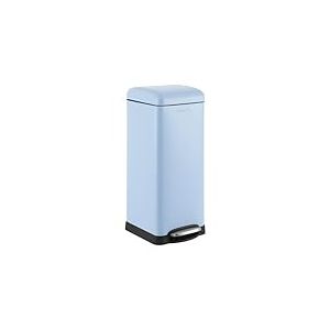 happimess HPM1007I Betty Retro Poubelle &agrave; ouverture &eacute;tag&eacute;e, r&eacute;sistante aux traces de doigts, moderne, minimaliste pour la maison, cuisine, buanderie, bureau, chambre &agrave; coucher, salle de bain, bleu