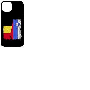 Maillot de fierté belge slovène demi-drapeau belge slovène Coque pour iPhone 15 Plus