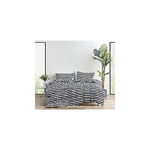 Marimekko Parure de lit en Coton, Noir, Grand lit