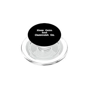 Gardez votre calme et faites du cassoulet dans une drôle de casserole française minimaliste PopSockets PopGrip pour MagSafe
