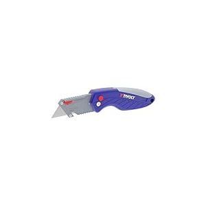 TIVOLY - Cutter Pliable - Ouverture/Fermeture Facile - Attache Ceinture Intégrée - Prise en Main Ergonomique et Antidérapante - Finition Haute Qualité en Aluminium - Espace Coupe Fil