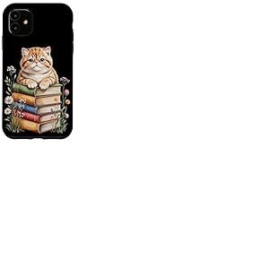 Exotic Shorthair Bookworm Flowers Book Reading Books Coque pour iPhone 11