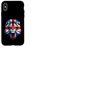 Drapeau Union Jack Tête de Lion Union Jack Coque pour iPhone X/XS