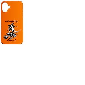 Halloween Sorcière volante Vibes Vilaines Vintage Rétro Pin Up Coque pour iPhone 16 Plus
