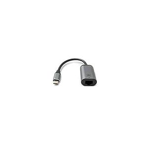 System-S Câble LAN 19 cm RJ45 Femelle vers USB 3.1 Type C mâle Adaptateur Gris