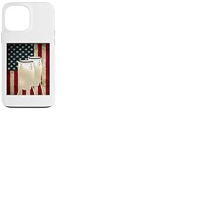Congas Drapeau américain avec percussion batteur Conga Coque pour iPhone 13 Pro Max