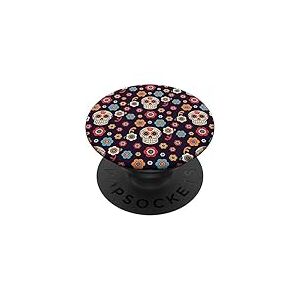 Pop Socket pour t&eacute;l&eacute;phone PopSockets T&ecirc;te de mort Jour des morts PopSockets PopGrip Interchangeable
