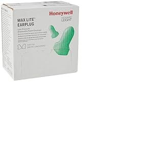 Honeywell 3301120 Howard Leight Bouchons d'oreille &agrave; usage unique Max Lite, SNR 34 (Bo&icirc;te de 200 paires individuelles)