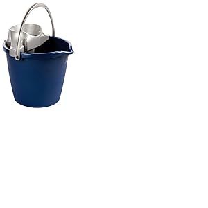 PLA Seau Rond avec égouttoir, Bleu, 14 L