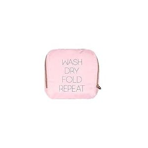 Miamica M31267 Sac à linge de voyage, lavage, sec, plier, répéter, rose, taille unique, sac à linge de voyage, lavage, sec, plier, répéter, rose, Taille unique, Sac à linge de voyage, lavage, séchage,