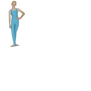 Roch Valley Sleeveless Nylon/Lycra Catsuit 3-4 Ans Turquoise