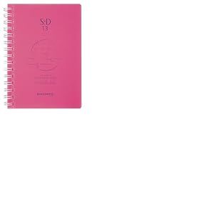 Exacompta 134475E Agenda semainier poche SAD 13W 9x13 cm Avec spirale extérieure linicolor couverture polypro rigide Septembre 2022 à Décembre 2023 colori rose