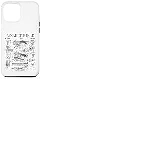Fusil d'assaut vintage pistolet militaire arme à feu brevet Coque pour iPhone 12 Pro Max