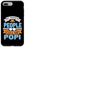 My Favorite People Call Me POPI Funny Father's Day Dad Men Coque pour iPhone 7 Plus/8 Plus