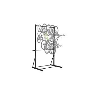 VEVOR Support &agrave; V&eacute;lo 5 V&eacute;los Porte-v&eacute;los avec 5 Crochets Robustes, Support Rangement Bicyclette en Acier au Carbone, Capacit&eacute; de Charge 136 kg, Range V&eacute;lo Vertical pour Garage, Salon, Abri Int&eacute;rieur