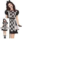 FIESTAS GUIRCA D&eacute;guisement de poup&eacute;e en porcelaine pour femme &ndash; Costume de femme de chambre de film d'horreur &ndash; Costumes d'Halloween pour femme Taille L