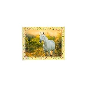 goldbuch 75 117 Chiara Sous-main en impression artistique, lavable, 49 x 38 x 0,4 cm, avec un cheval comme motif de cheval, jaune
