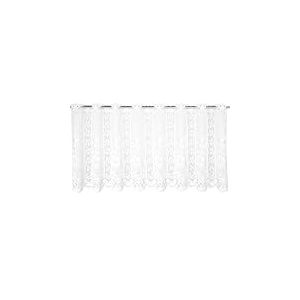Sehlbach Rideau de bistrot Jacquard Ranken, Blanc, 155 x 60 cm Rideau de bistrot, Design &eacute;l&eacute;gant, Motif Floral, Tissu Transparent, Montage Facile