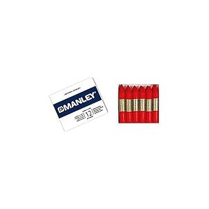 Manley MNC04522 Boîte de 12 Cires à colorer Rouge
